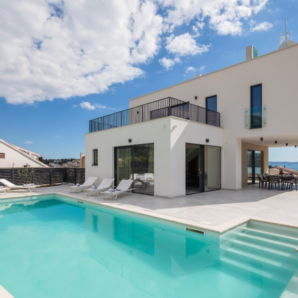 Living room, Villa Anterosa, Villa Anterosa with heated pool and sea view, Seget Vranjica, Dalmatia, Croatia Seget Vranjica