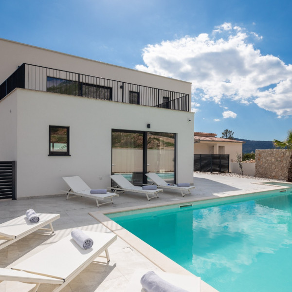 Living room, Villa Anterosa, Villa Anterosa with heated pool and sea view, Seget Vranjica, Dalmatia, Croatia Seget Vranjica